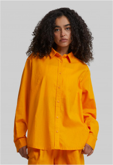 Dámská lněná košile oversized mango