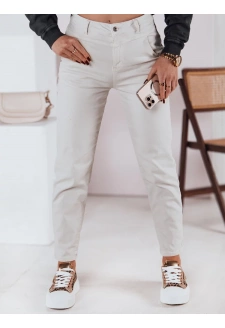 Spodnie damskie jeansowe STREETSTYLE jasnobeżowe Dstreet UY2375