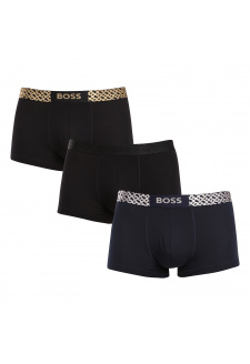 3PACK pánské boxerky BOSS černé