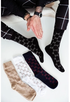 Pánské vzorované ponožky CC – černé