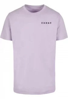 Pánské tričko s nápisem na zádech Trust Dove lila