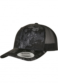 YP Classics® Veil Camo™ Retro Trucker Cap poseidon černá