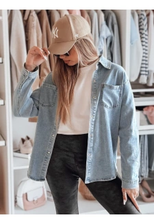 Koszula damska jeansowa oversize BLUJANES niebieska Dstreet DY0455