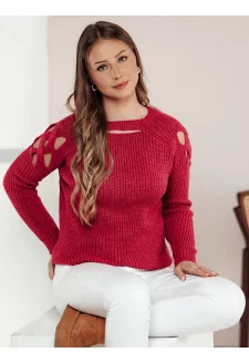 Sweter damski SLITARIA różowy Dstreet MY2411