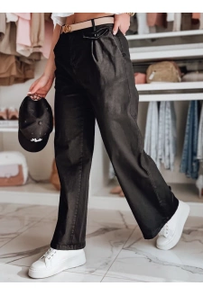 Spodnie damskie wide leg MOBISKA czarne Dstreet UY2621