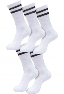 Unisex ponožky Urban Classics Double Stripe Socks 5-Pack