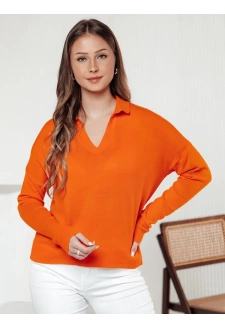 Sweter damski one size oversize VISTILLA pomarańczowy Dstreet MY2414