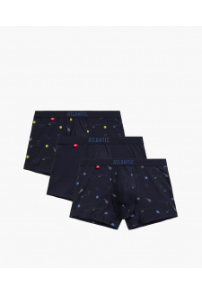 Pánské boxerky ATLANTIC 3Pack - tmavě modré