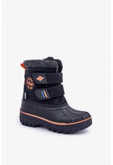 Dětské sněhule na suchý zip Lee Cooper – černé