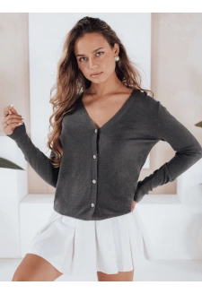 Damski kardigan CHICGLOW ciemnoszary Dstreet MY2498