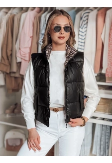 Krótka kamizelka damska dwustronna CHIPUFF czarna Dstreet TY4822