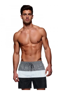 Spodenki męskie kąpielowe szaro-białe Dstreet SX2519