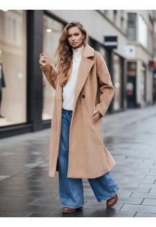 Płaszcz damski przejściowy oversize brązowy Dstreet NY0767z