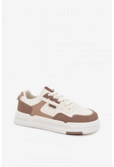 Dámské tenisky na platformě Big Star – tmavě béžové