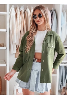 Kurtka damska koszulowa oversize OVERBOR khaki Dstreet TY4889
