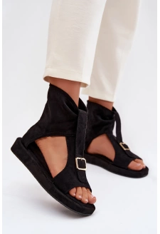 Dámské sandály se svrškem Coralya – černé