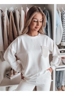 Bluza damska oversize LUXEEN ecru Dstreet RY2793