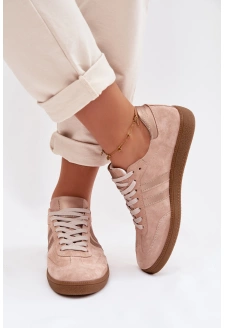 Dámské semišové nízké tenisky Zazoo – starorůžové