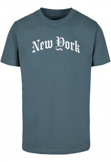 New York Texting Tee dustyblue