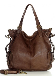 MARCO MAZZINI hnědá vintage shopper kabelka