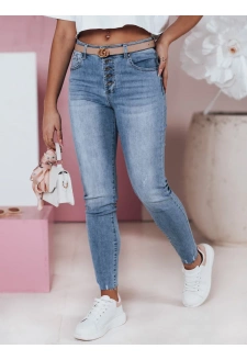 Spodnie damskie jeansowe skinny wysoki stan DERMIX Dstreet UY2394