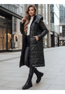Kurtka damska przejściowa ORVITA pikowana z kapturem czarna Dstreet TY5024z