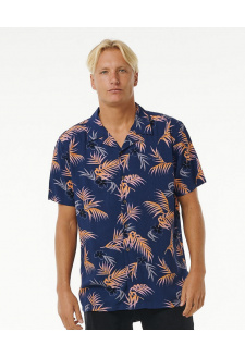 Košile Rip Curl SURF REVIVAL FLORAL S/S SHIRT Washed Navy