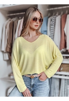 Sweter damskie one size oversize NORVAN cytrynowy Dstreet MY2456