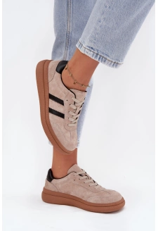 Dámské semišové sneakers na platformě Elivienne – béžové