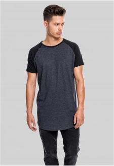 Shaped Raglan Long Tee cha/blk