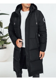 Kurtka męska zimowa z kapturem czarna TX5068