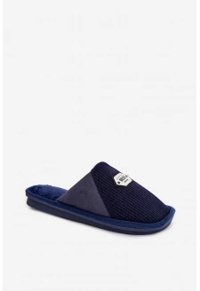 Pánské nazouváky s nášivkou Presine – tmavě modré