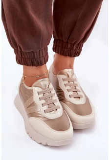 Dámské sportovní boty na platformě Vinceza – zlaté