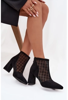 Dámské botky na sloupku D&A – černé