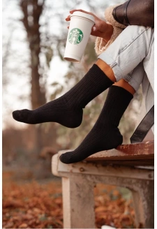 Dámské vlněné ponožky – černé