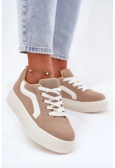 Dámské sneakersy na platformě Tellnira – khaki