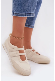Dámské sportovní baleríny s pásky Farvessa – béžové