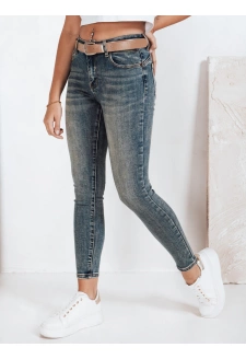 Jeansy damskie skinny push up niebieskie Dstreet UY2803