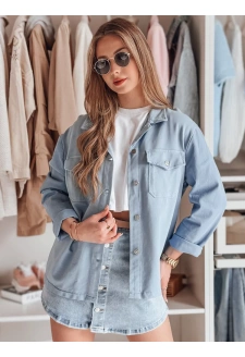 Kurtka damska koszulowa oversize OVERBOR niebieska Dstreet TY4887