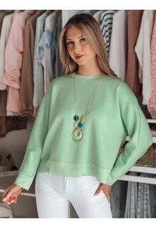Bluzka damska masełko oversize z wisiorkiem NUBISS miętowa Dstreet RY2801