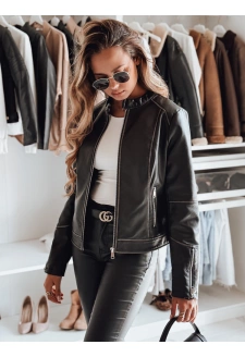 Kurtka skórzana damska ramoneska LOVEBIKER czarna Dstreet TY4964