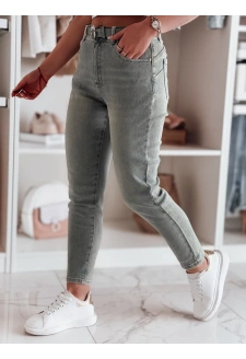 Spodnie damskie jeansowe slim fit z paskiem SLIMFIZ niebieskie Dstreet UY2494