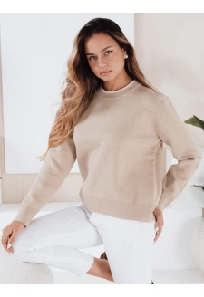 Damski sweter basic DARMILA beżowy Dstreet MY2507
