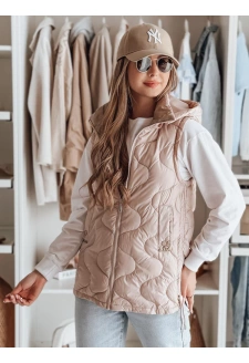 Kamizelka damska przejściowa pikowana VESOLITA damska różowa Dstreet TY4879