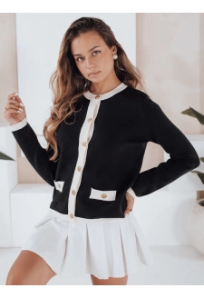 Damski sweter rozpinany czarny CHICLINE Dstreet MY2558