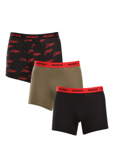 3PACK pánské boxerky HUGO vícebarevné