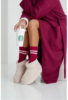 Dámské ponožky Cop s proužky – bordó
