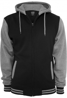 2barevná mikina na zip blk/grey