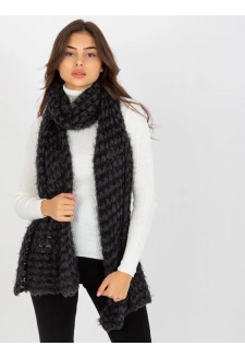 Tmavě šedá teplá šála