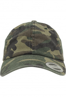 Dřevěná kamufláž s nízkým profilem Camo Washed Cap